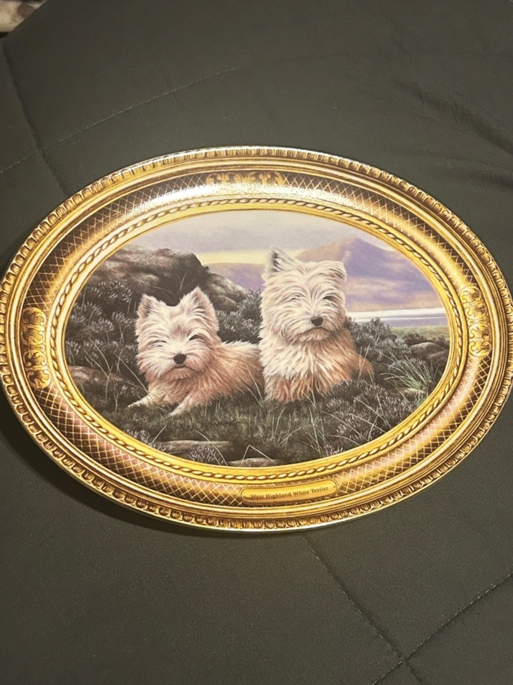 Franklin Mint “West Highland White Terrier - In the Heather” Limited Edition